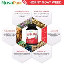 Viên uống tăng cường sinh lý nam nữ NusaPure Horny Goat Weed 1000mg 120 Capsules 9 vien uong tang cuong sinh ly nam nu nusapure horny goat weed 1000mg 120 capsules kd