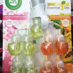 Bộ tinh dầu thơm cắm điện Air Wick Magnolia & Cherry Blossom+ Hawaiian Bliss Essential Oil 1 Warmer + 9 Scented Oil Refills 9 bo tinh dau thom cam dien air wick magnolia cherry blossom hawaiian bliss essential oil 1 warmer 9 scented oil refills kh