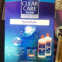 dung dich khu trung contact lens clear care plus hydraglyde 480ml x2 chai 2 lens cases ka