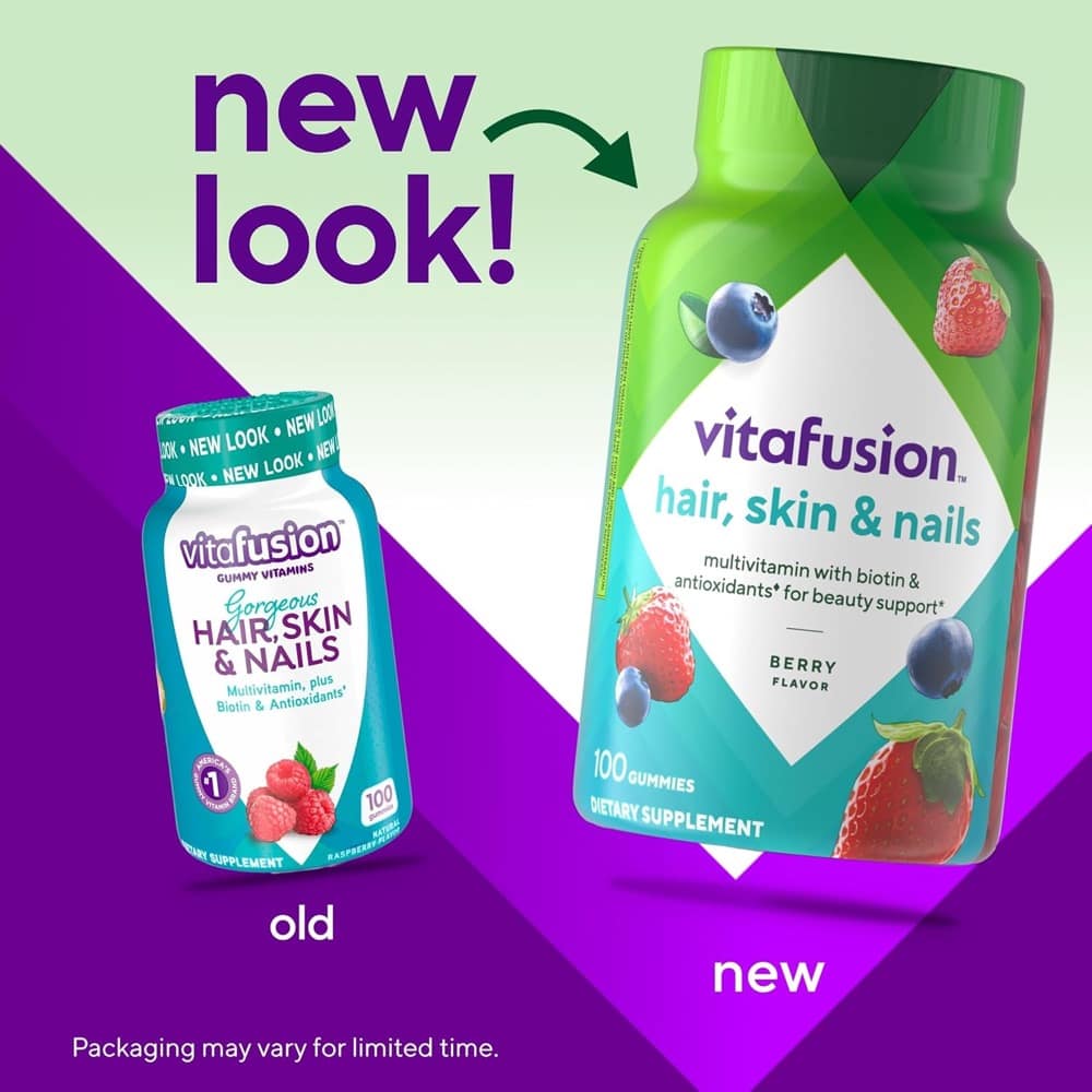 Kẹo dẻo đẹp da móng tóc Vitafusion Hair, Skin & Nails 100 Gummies 2 Kẹo dẻo đẹp da móng tóc Vitafusion Hair, Skin & Nails 100 Gummies - Ảnh 2
