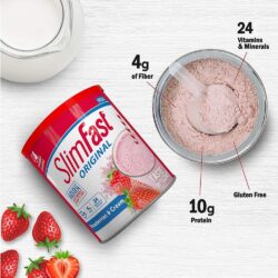 Sữa bột giảm cân vị dâu Slimfast Original Strawberry Cream 364g 15 sua bot giam can vi dau slimfast original strawberry cream 364g kf