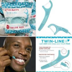 tam chi nha khoa plackers twin line 300 chiec cool mint ke