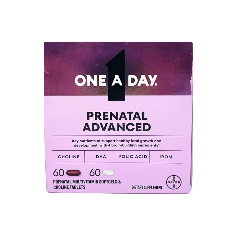 Viên bổ cho bà bầu One A Day Prenatal Advanced Multivitamin + Choline 60 Gels + 60 Tablets