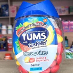Viên nhai tiêu hóa, tiêu gas Tums Gas Relief Chewy Bites Lemon Strawberry 54 Chewable Tablets 11 vien nhai tieu hoa tieu gas tums gas relief chewy bites lemon strawberry 54 chewable tablets kc