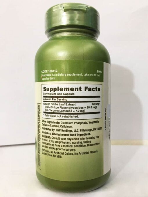 vien uong bo nao gnc ginkgo biloba 120mg 100 capsules 090524 kb