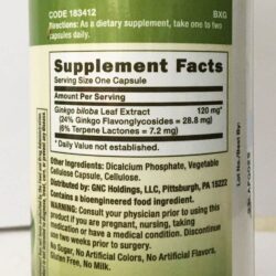 Viên uống bổ não GNC Ginkgo Biloba 120mg 100 Capsules 11 vien uong bo nao gnc ginkgo biloba 120mg 100 capsules 090524 ke