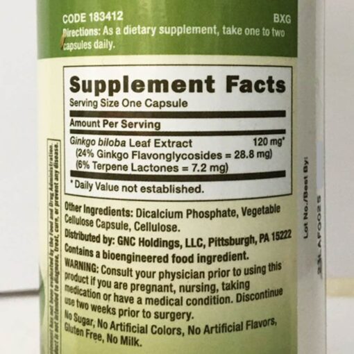 vien uong bo nao gnc ginkgo biloba 120mg 100 capsules 090524 ke