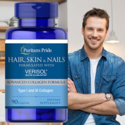 vien uong dep da toc mong puritans pride hair skin nails 90 caplets ka