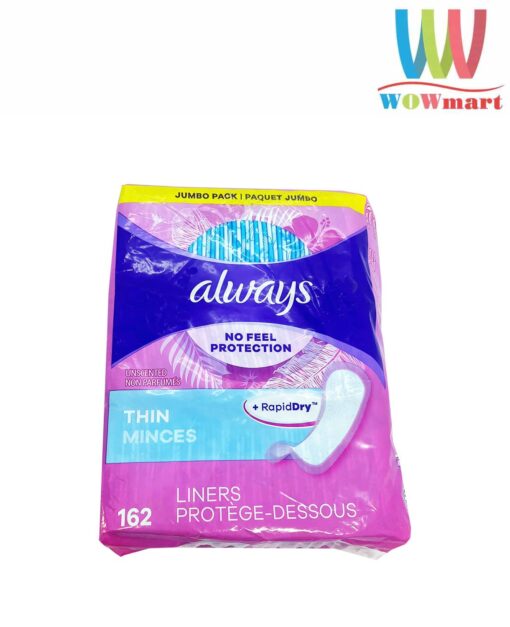 Băng vệ sinh hằng ngày Always Thin Daily Liners 162 miếng
