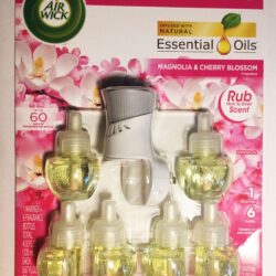 Bộ tinh dầu thơm cắm điện Air Wick Magnolia & Cherry Blossom Essential Oil 1 Warmer + 6 Refills 10 bo tinh dau thom cam dien air wick magnolia cherry blossom essential oil 1 warmer 6 refills kc