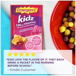 Bột sủi C tăng đề kháng cho bé Emergen-C Kidz Vitamin C 250mg Fruit Punch 30 gói 8 bot sui c tang de khang cho be emergen c kidz vitamin c 250mg fruit punch 30 goi kd