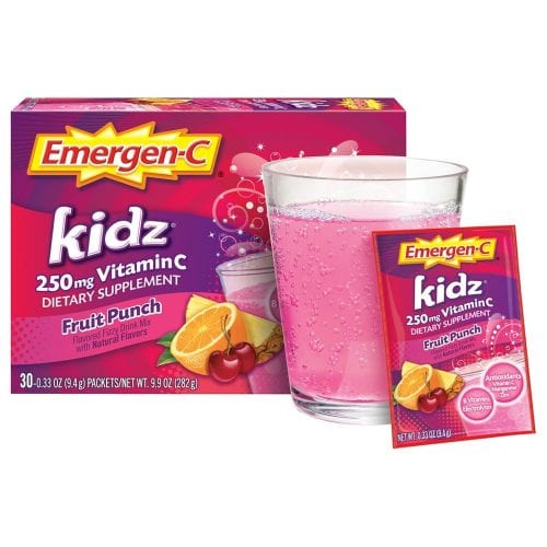Bột sủi C tăng đề kháng cho bé Emergen-C Kidz Vitamin C 250mg Fruit Punch 30 gói 16 bot sui c tang de khang cho be emergen c kidz vitamin c 250mg fruit punch 30 goi ke