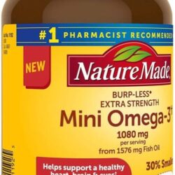 Dầu cá Nature Made Mini Omega-3 1080mg 180 Softgels 7 dau ca nature made mini omega 3 1080mg 180 softgels ka