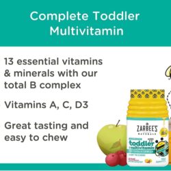 Kẹo dẻo bổ sung đa vitamin cho trẻ Zarbee’s Toddler Multivitamin Total B Complex 70 Gummies 10 keo deo bo sung da vitamin cho tre zarbees toddler multivitamin total b complex 70 gummies kf