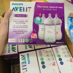 set 3 binh sua philips avent natural pink elephant 1m 260ml kb