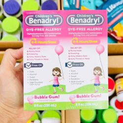 siro chong di ung cho be childrens benadryl allergy liquid cherry 236ml x2 bubble gum 230525 ka