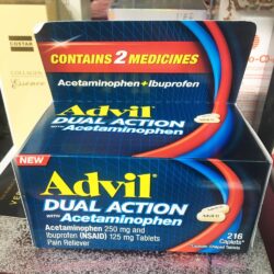 Viên giảm đau Advil Dual Action Acetaminophen 250mg Ibuprofen 125mg 216 Caplets 14 vien giam dau advil dual action acetaminophen 250mg ibuprofen 125mg 216 caplets ki