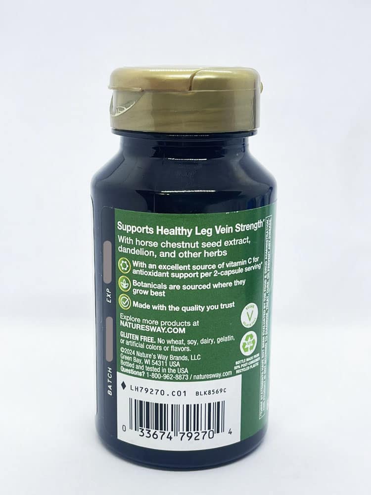 Viên giảm giãn tĩnh mạch Nature’s Way Leg Veins 60 viên 4 Viên giảm giãn tĩnh mạch Nature’s Way Leg Veins 60 viên - Ảnh 4