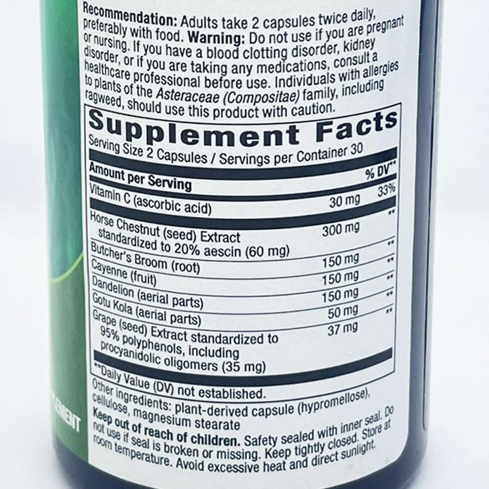 Viên giảm giãn tĩnh mạch Nature’s Way Leg Veins 60 viên 6 Viên giảm giãn tĩnh mạch Nature’s Way Leg Veins 60 viên - Ảnh 6