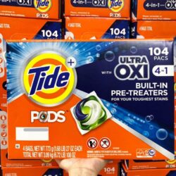 Viên giặt Tide Pods Ultra Oxi 104 viên (Hộp giấy 3.09kg) 9 vien giat tide pods ultra oxi 104 vien 308kg 3 09kg knd