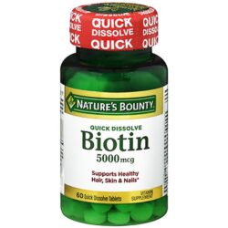 Viên uống đẹp da, móng, tóc Nature’s Bounty Biotin 5000mcg 60 Tablets 6 vien uong dep da mong toc natures bounty biotin 5000mcg 60 tablets ka