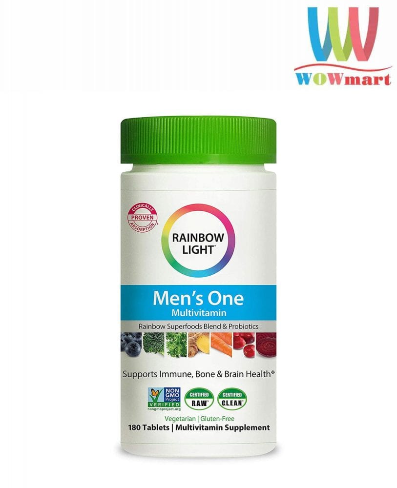 Vitamin cho nam Rainbow Light Men’s One Multivitamin 180 Tablets ...
