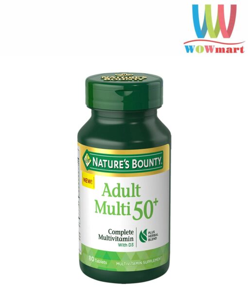 Vitamin cho người trên 50 tuổi Nature’s Bounty Adult Multi 50+ 80 Tablets
