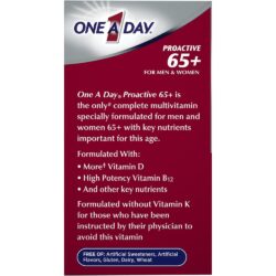 Vitamin cho người trên 65 tuổi One A Day Proactive 65+ Men & Women Multivitamin 150 Tablets 15 vitamin cho nguoi tren 65 tuoi one a day proactive 65 men women multivitamin 150 tablets ke