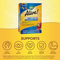 Bổ sung Vitamin cho nam giới trên 50 Alive! Men’s 50+ Complete Multivitamin 50 viên 8 bo sung vitamin cho nam gioi tren 50 alive mens 50 multivitamin 50 vien 260624 kb