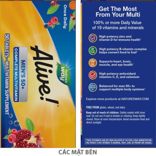 bo sung vitamin cho nam gioi tren 50 alive mens 50 multivitamin 50 vien 260624 kd