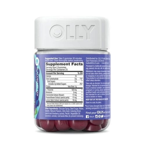 keo deo ho tro giac ngu olly extra strength sleep 50 gummies kc