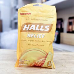 keo halls thong co mat hong halls relief honey lemon 30 vien kc