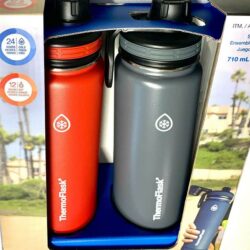 Set 2 bình giữ nhiệt ThermoFlask 710ml (Red + Grey) 10 set 2 binh giu nhiet thermoflask 710ml red grey kb