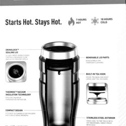 Set 2 Ly giữ nhiệt Thermos Stainless King Travel Tumblers 470ml (Blue-Silver) 13 set 2 ly giu nhiet thermos stainless king travel tumblers 470ml blue silver kc