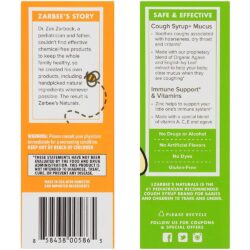 Siro ho, tăng đề kháng cho bé Zarbee’s Baby Cough Syrup + Mucus & Immune + Vitamins 59ml x2 7 siro ho va tang de khang cho be zarbees baby cough syrup mucus immune vitamins 59ml x2 kc