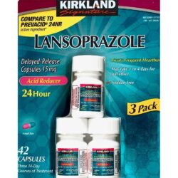Viên uống giảm axit dạ dày, ợ nóng Kirkland Signature Lansoprazole 42 Capsules 10 vien uong giam axit da day o nong kirkland signature lansoprazole 42 capsules kc