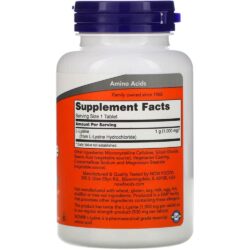 vien uong ho tro mien dich tang sinh collagen now l lysine 1000mg 100 tablets kc