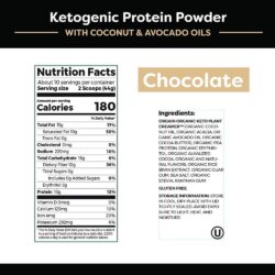 Bột Protein thực vật hữu cơ Orgain Keto Plant Protein Chocolate 440g 10 bot protein thuc vat huu co orgain keto plant protein chocolate 440g kc