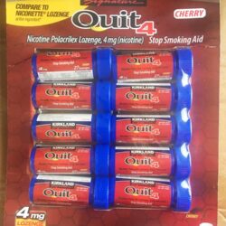Kẹo dòn cai thuốc lá Kirkland Signature Quit 4 Lozenge Cherry 27 viên x10 ống 10 keo don cai thuoc la kirkland signature quit 4 lozenges cherry 27 vien x10 ong kd