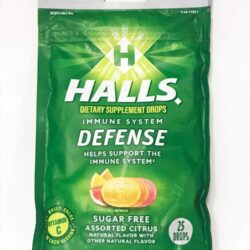keo halls ho tro he mien dich halls sugar free defense vitamin c assorted citrus 25 vien kna