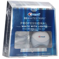 Miếng dán kèm máy chiếu làm trắng răng Crest 3D Whitestrips Professional 14 miếng + 1 Light 8 mieng dan kem may chieu lam trang rang crest 3d whitestrips professional 14 mieng 1 light ke