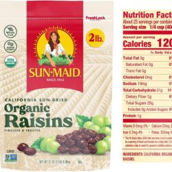 Nho khô Sun-Maid Organic Raisins 1.81kg 11 nho kho sun maid organic raisins 1814g kng