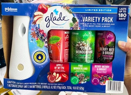 Set máy xịt thơm phòng tự động Glade chạy pin + 3 chai tinh dầu (Apple+ Pine+Berry) 6 set may xit thom phong tu dong glade chay pin 3 chai tinh dau apple pine berry ka