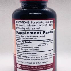 Viên uống hỗ trợ đường huyết từ quế Nature’s Truth Ceylon Cinnamon 2000mg 150 Capsules 10 vien uong ho tro duong huyet tu que natures truth ceylon cinnamon 2000mg 150 capsules knc