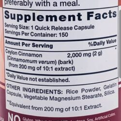 Viên uống hỗ trợ đường huyết từ quế Nature’s Truth Ceylon Cinnamon 2000mg 150 Capsules 13 vien uong ho tro duong huyet tu que natures truth ceylon cinnamon 2000mg 150 capsules knf