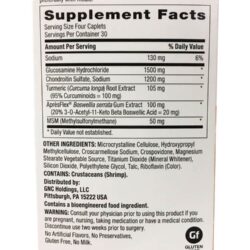 vien uong ho tro sun khop gnc triflex fast acting 120 caplets 25923 kc