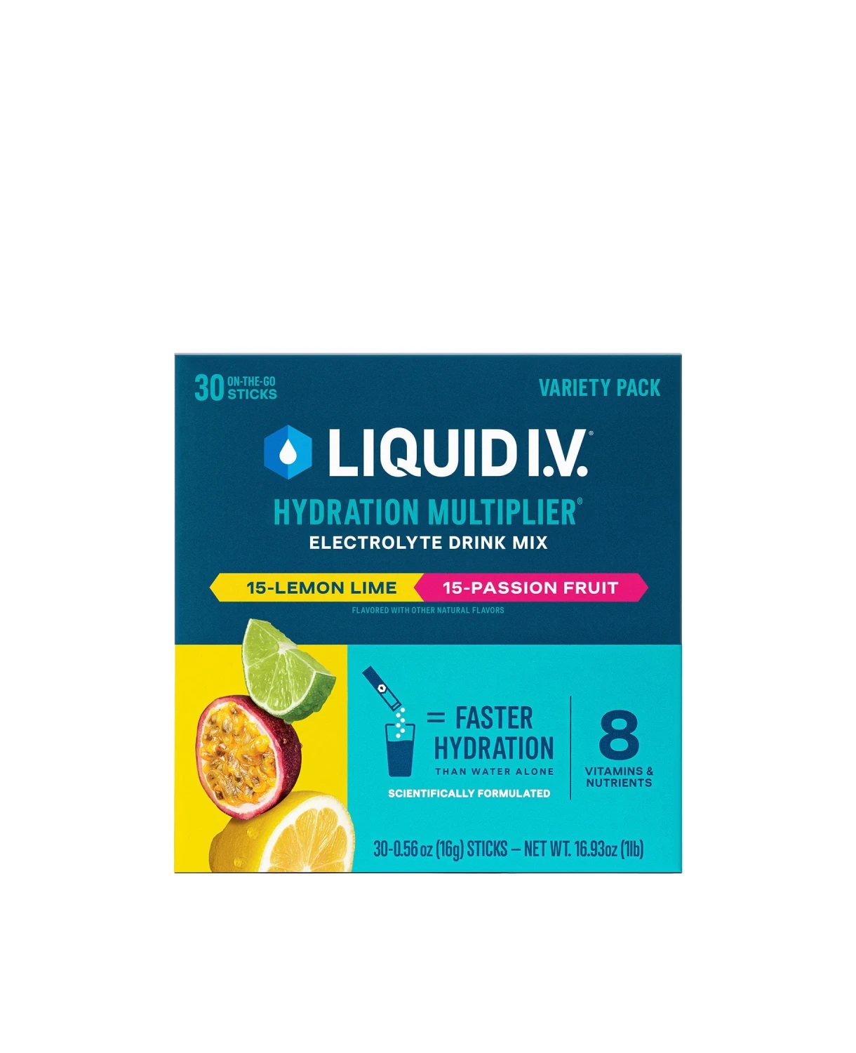 Bột điện giải Liquid I.V. Hydration Multiplier 30 gói (Passion Fruit)