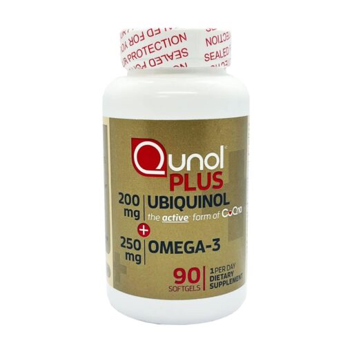 Bổ sung CoQ10 cho tim Qunol Plus Ubiquinol 200mg Omega-3 250mg 90 Softgels