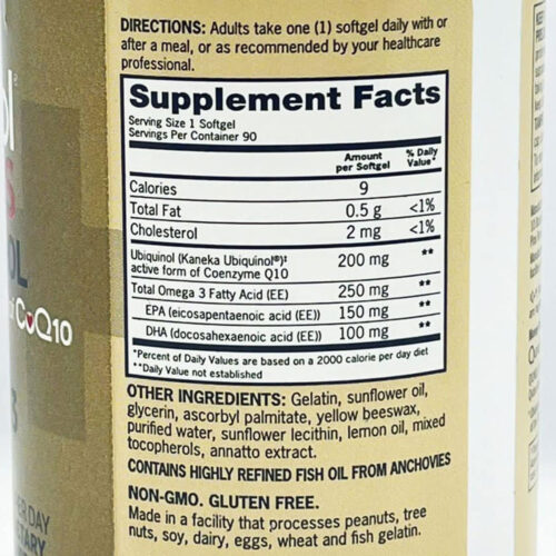 Bổ sung CoQ10 cho tim Qunol Plus Ubiquinol 200mg Omega-3 250mg 90 Softgels 12 bo sung coq10 cho tim qunol plus ubiquinol 200mg omega 3 250mg 90 softgels 240925 kc