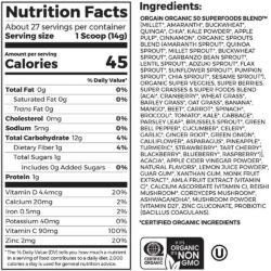Bột 50 loại rau củ quả hữu cơ Orgain 50 Organic Superfoods Immunity Up 378g (Honeycrisp Apple) 10 bot thuc pham huu co tang cuong mien dich orgain organic superfoods immunity up 378g honeycrisp apple ke